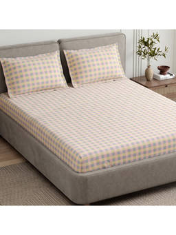 Haus & Kinder - Combed Cotton 186 TC King Fitted Awairo Check Multi-Color