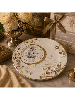 BACI MILANO - White Porcelain Kosmo Owl Plate Tray