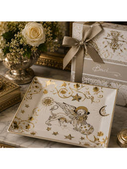 BACI MILANO - White Porcelain Kosmo Lion Tray
