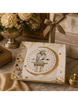 BACI MILANO - White Porcelain Kosmo Owl Tray