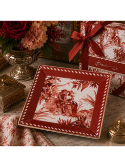 BACI MILANO - Red Porcelain Le Rouge Tray