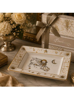 BACI MILANO - White Porcelain Kosmo Lion Tray