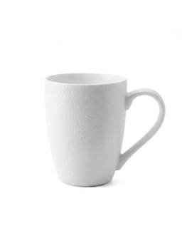 Nertz - White Porcelain Solid Textured Essence Glossy Tea and Coffee Mug 300 ML