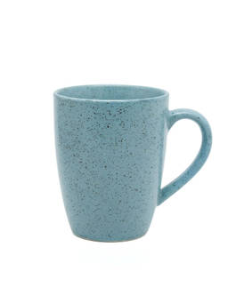 Nertz - Blue Porcelain Solid Classic Glossy Tea and Coffee Mug 300 ML