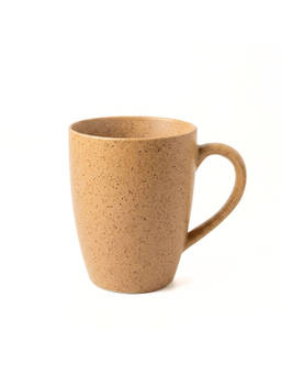 Nertz - Yellow Porcelain Solid Classic Glossy Tea and Coffee Mug 300 ML
