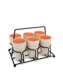 Nertz - White Porcelain Solid Chai Coffee Royale Cup Set 300 ML