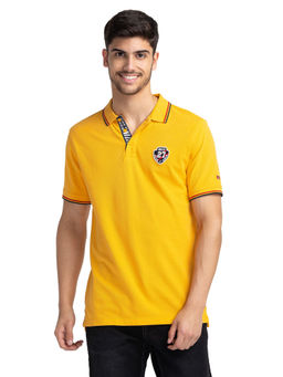 Being Human - Men Short Sleeve Regular Fit Polo T-Shirt Yellow