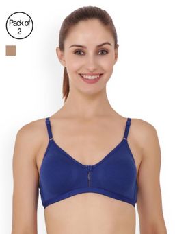 Floret - Pack of 2 Solid T Shirt Bra - Multi-Color