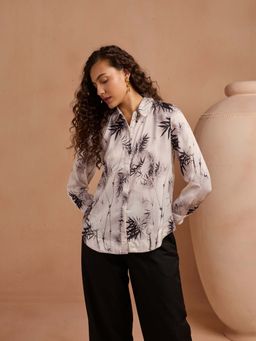 Style Island - White Sharon Satin Shirt