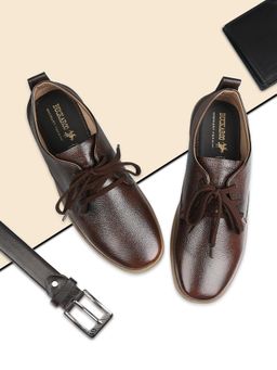 BUCKAROO - CORBIN FullGrain Natural Leather Brown Casual Shoes for Men