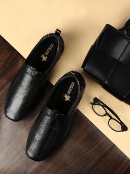BUCKAROO - NEW ALBERT Genuine Leather Black Casual Loafer for Men