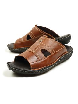 BUCKAROO - NEW NOLEN Genuine Leather Tan Casual Open Sandal for Men