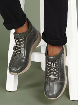 BUCKAROO - Zeki Solid Olive Leather Casual Boots