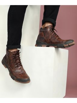 BUCKAROO - Uri Tan Leather Solid Casual Boots