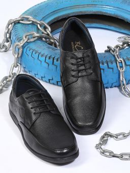 BUCKAROO - Himar Natural Leather Black Casual Shoes For Men