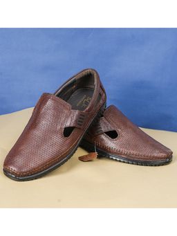 BUCKAROO - JEF Full Grain Natural Leather Casual Open Sandals Tan