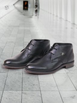 BUCKAROO - READY Genuine Leather Black Casual Boots