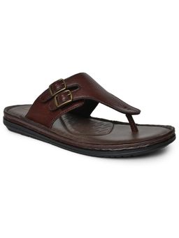 BUCKAROO - ACE Full Grain Natural Leather Brown Casual Sandal Chappal