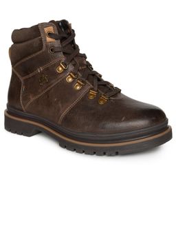 BUCKAROO - Brown Classic Genuine Leather Casual Boots For Men
