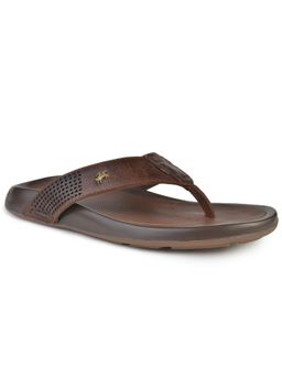 BUCKAROO - Maclay Tumbled Oily Leather Brown Casual Sandals