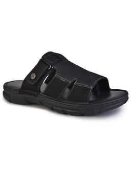 BUCKAROO - Arto Nubuck Leather Black Casual Sandals