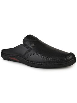 BUCKAROO - Odell Tumbled Leather Black Mules