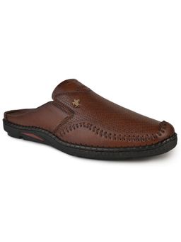 BUCKAROO - Odell Tumbled Leather Tan Mules