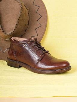 BUCKAROO - Harkan Full Grain Natural Leather Tan Casual Boots