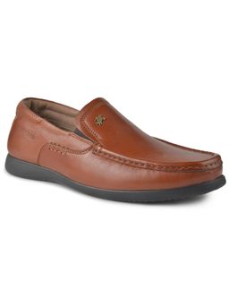BUCKAROO - Adim New Full Grain Natural Leather Tan Loafers for Men