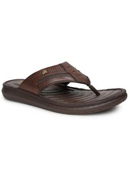 BUCKAROO - Brown Elley Full Grain Natural Leather Casual Flipflop for Men