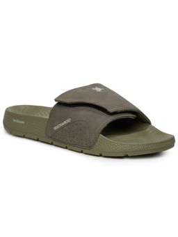 BUCKAROO - KAIYO Premium Vegan Synthetic Olive Casual Sliders Olive