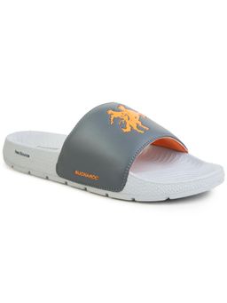 BUCKAROO - NUSA Premium Vegan Synthetic Grey Casual Sliders Grey