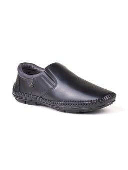 BUCKAROO - Velto Natural Leather Black Loafers for Men