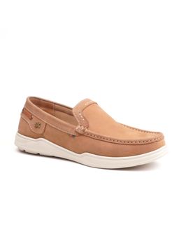BUCKAROO - Corto Nubuck Leather Tan Loafers for Men