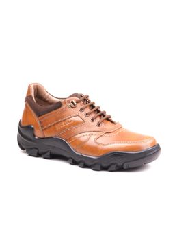 BUCKAROO - Montar Full Grain Natural Leather Tan Sneakers for Men