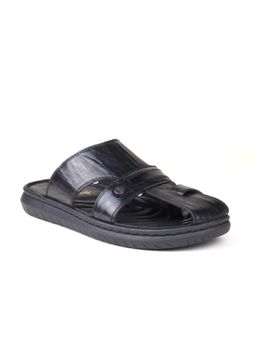 BUCKAROO - Castano Black Crumbald Leather Casual Closed Sandals