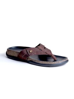 BUCKAROO - Solto Brown Tumbled Leather Casual Sandals
