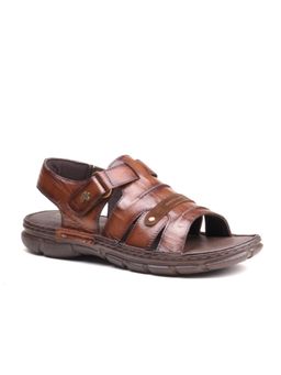 BUCKAROO - Sendero Brown Crumbald Leather Casual Closed Sandals