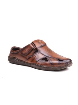 BUCKAROO - Ember Tan Full Grain Natural Leather Casual Closed Sandals