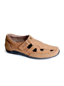 BUCKAROO - Raffa Tan Leather Casual Closed Sandals