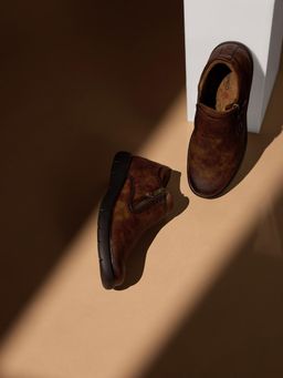 BUCKAROO - Vegan Leather Casual Boots for Men Everett -Brown