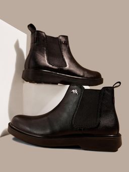 BUCKAROO - Vegan Leather Chelsea Boots for Men Coban -Black