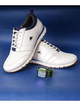 Jaripeo by BUCKAROO - Nab Vegan Leather White Men Sneakers