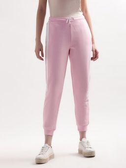 ELLE - Womens Pink Solid Sweat Pants