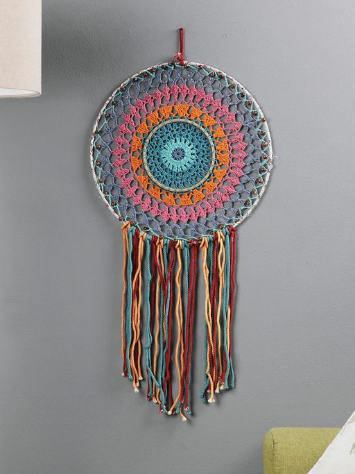 The Decor Mart Handcrafted Multicolored Macrame Dream Catcher