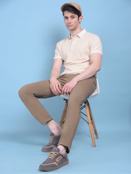 CRIMSOUNE CLUB - Men Beige Trousers
