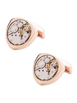 The Tie Hub - Triangle Rose Gold Watch Mechanism Cufflinks
