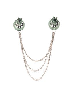 The Tie Hub - Circular Flower Green Chain Lapel Pin
