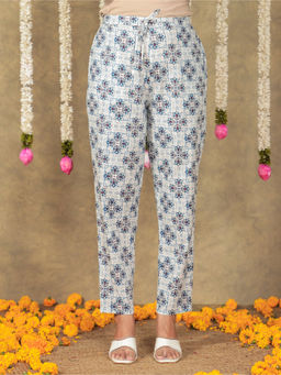 ARAMYA - Women White Soft Cotton Pant