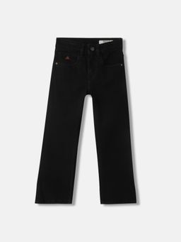 Blue Giraffe - Boys Black Solid Mid-Rise Bootcut Fit Jeans